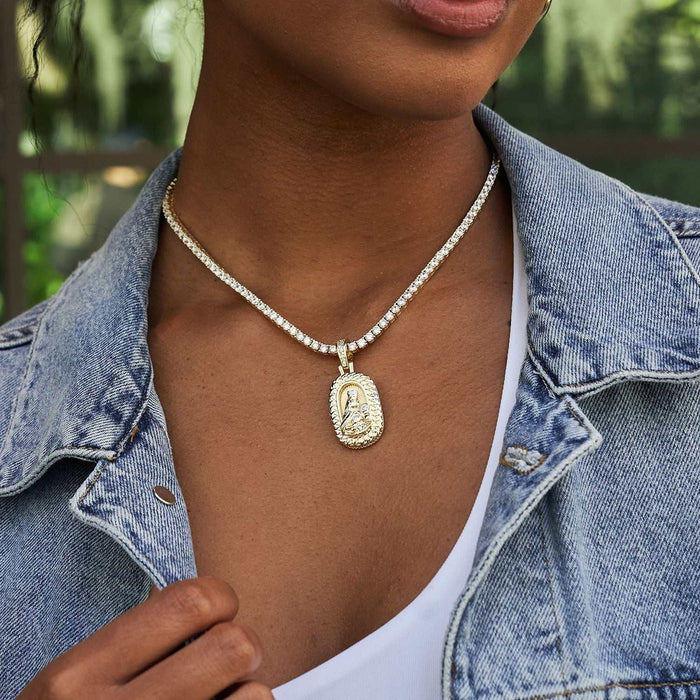 Icon Crowned Mary Pendant