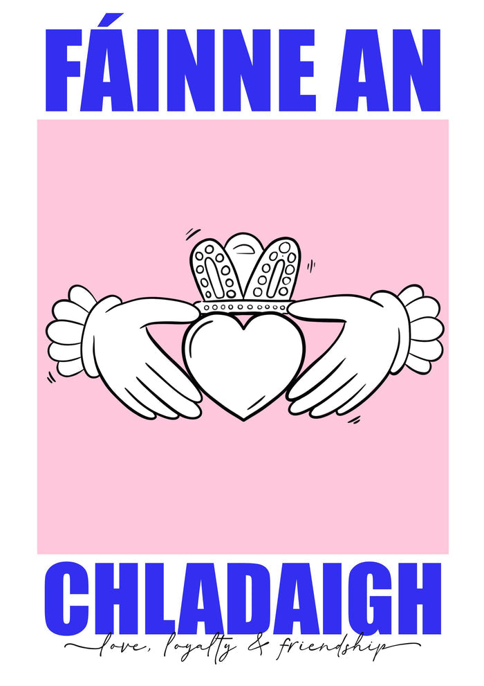 Irish Claddagh Ring Art Print: Celtic Home Decor
