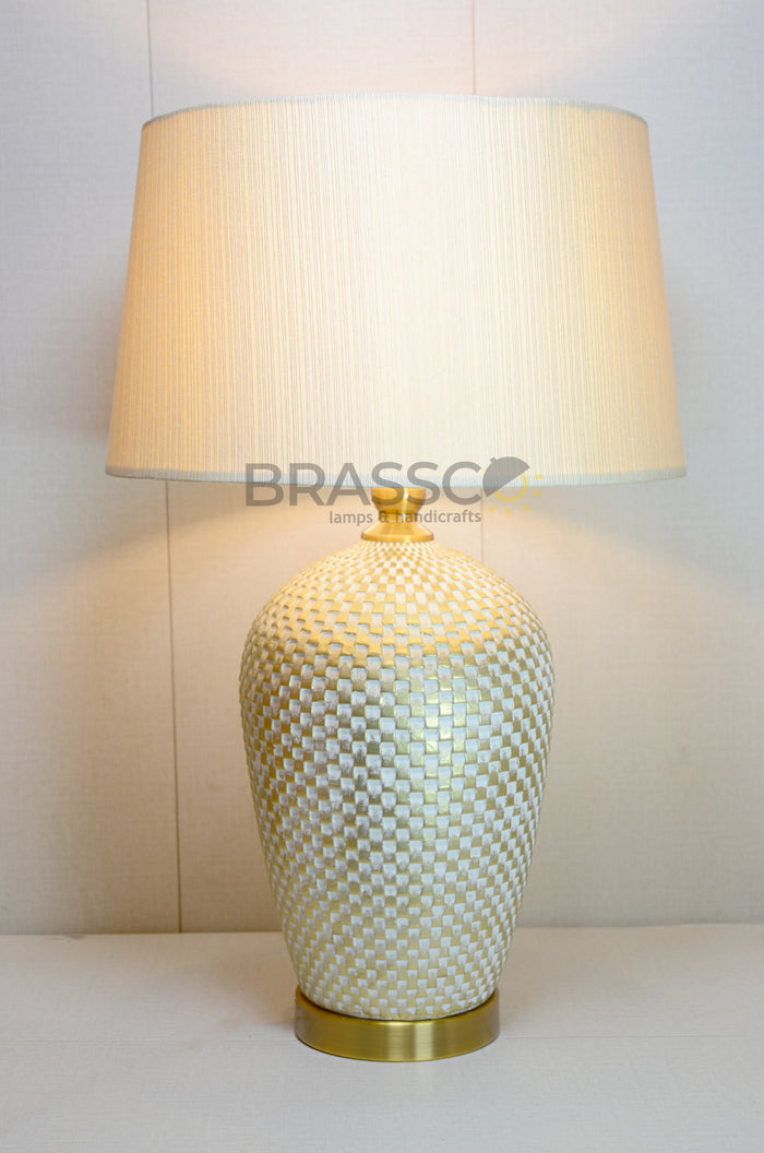 Elegant White Golden Lamp for Contemporary Home