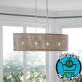 Kichler Sayulita 4 -Light White Coastal Linear Large Hanging Kitchen Island Light