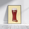 Kilkenny Ale Pint Print | Irish Pint of Beer Wall Art