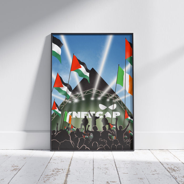Kneecap Band - Free Palestine - Irish Festival Print