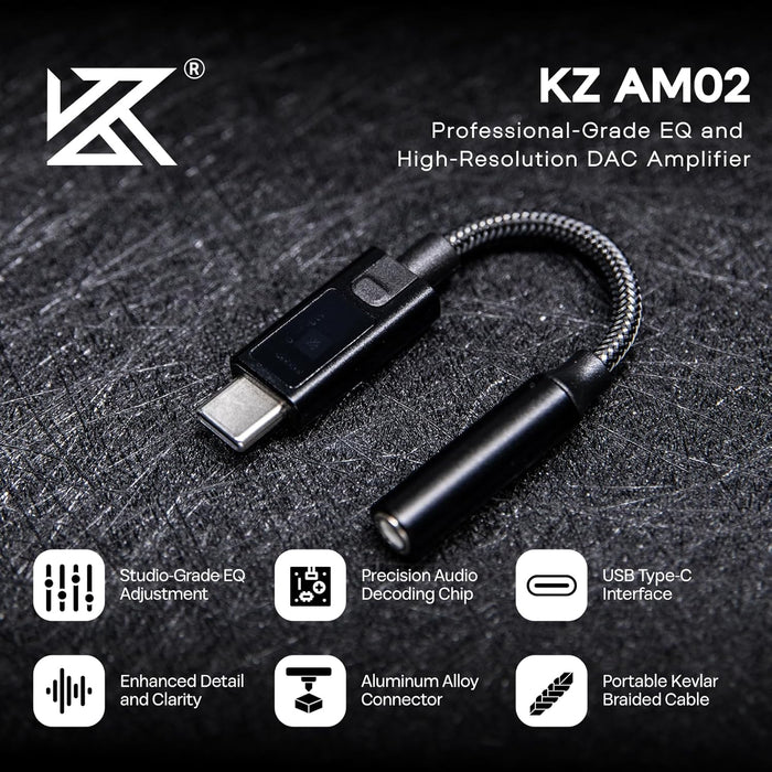 KZ AM02 Portable DAC & AMP With EQ Tuning Switches