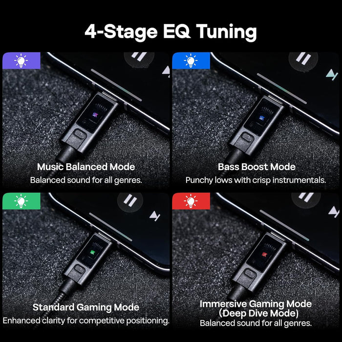KZ AM02 Portable DAC & AMP With EQ Tuning Switches