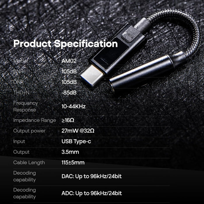 KZ AM02 Portable DAC & AMP With EQ Tuning Switches