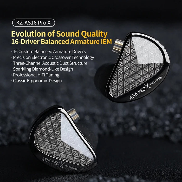 KZ AS16 Pro X IEM With Mic