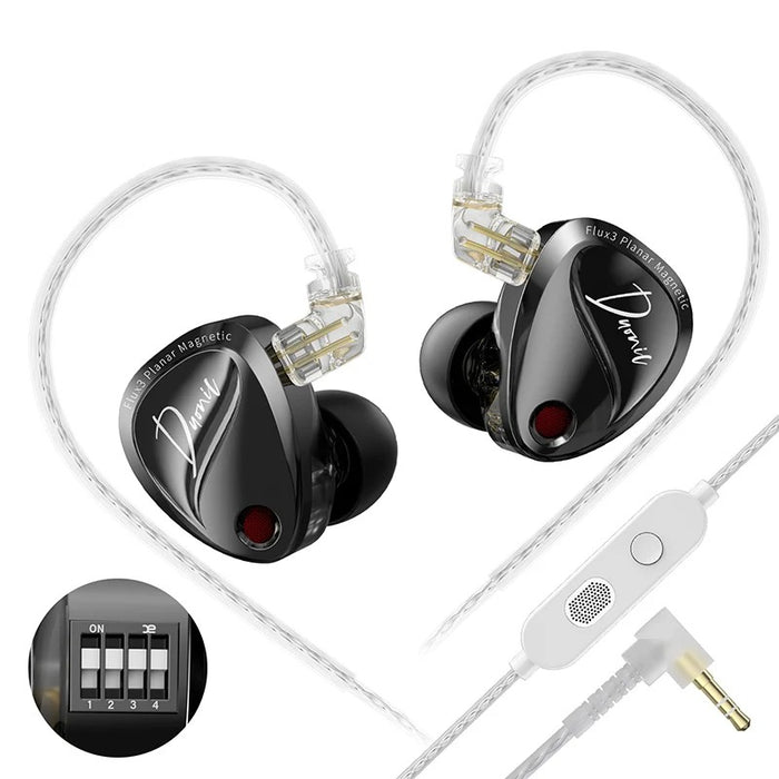 KZ Duonic Tri-Magnetic Planar Driver IEM With Mic