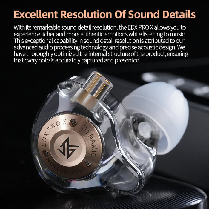 KZ EDX Pro X Wired IEM With Mic - The Audio Store
