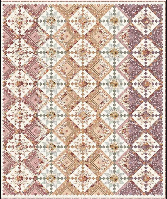 Laura's Log Cabin Quilt Kit Finished Size 84" x 100"