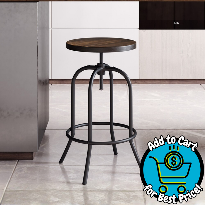 Lavish Home Swivel and Adjustable Bar Stool Set (Brown)