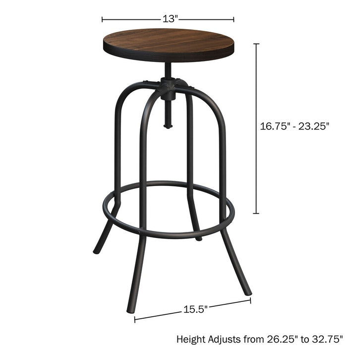 Lavish Home Swivel and Adjustable Bar Stool Set (Brown)