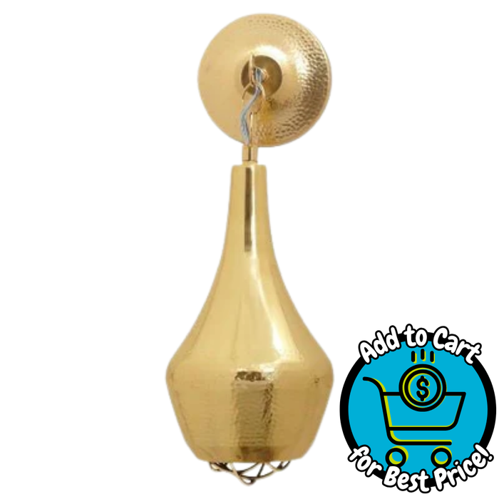 Lazy Susan Hammered Gold Hanging Wall Sconce