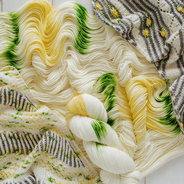 "Lemon Tree" Assigned Pooling Hand-dyed Yarn