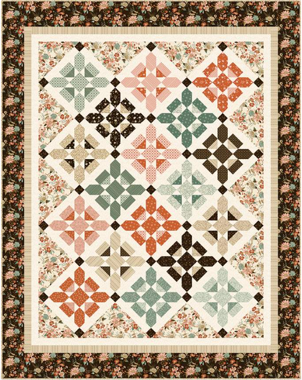 Let's Get Fancy Quilt Kit Finished Size 80 1/4" x 102 1/4"