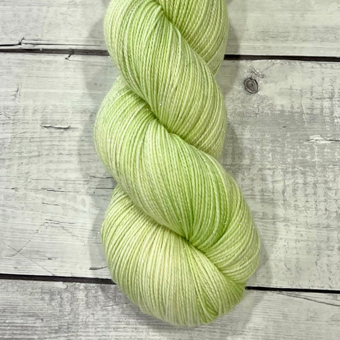 "Limelight" Deluxe Sparkle Fingering Hand-dyed Yarn