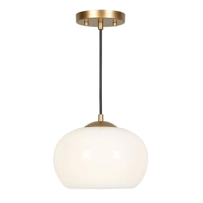 Livable Natural Classic 1-Light 9.5" Gold Modern Drum Pendant Light Fixtures *Deal Of The Day*