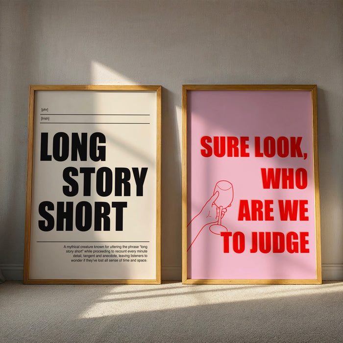 Long Story Short print - Funny Irish Sayings