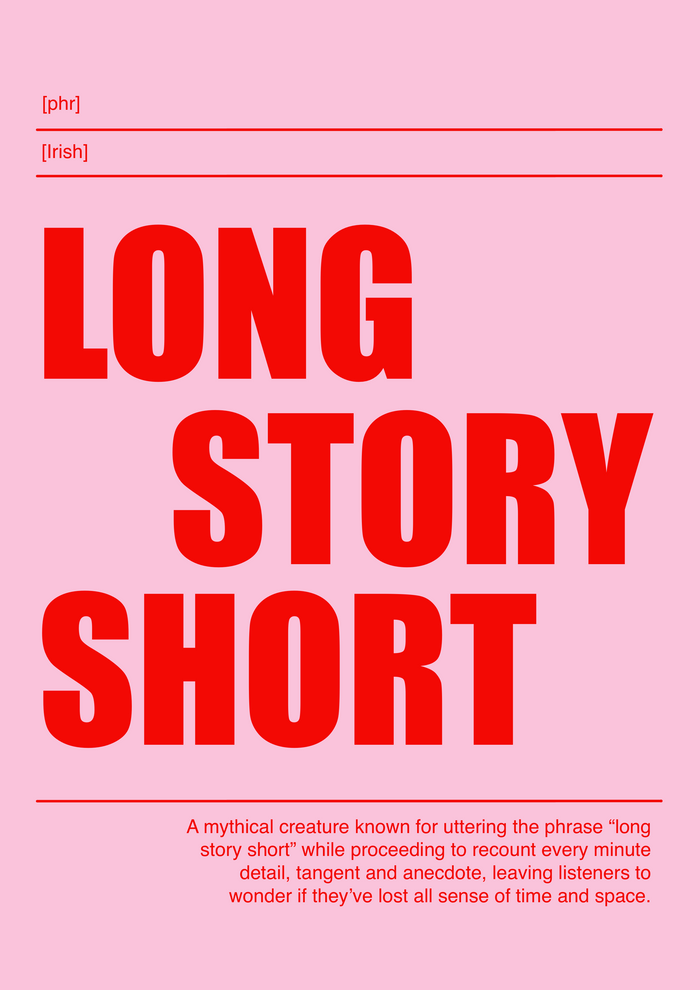 Long Story Short print - Funny Irish Sayings