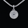 Los Angeles Clippers Official NBA Micro Logo Pendant in White Gold