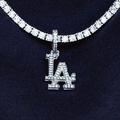 Los Angeles Dodgers Micro Pendant in White Gold - The GLD Shop