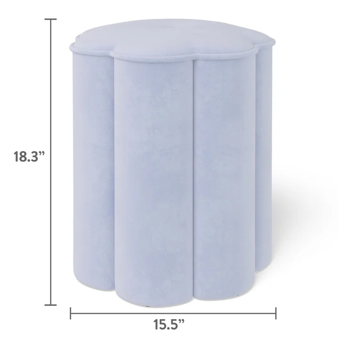 Mainstays Kids Flower Petal Ottoman - Blue