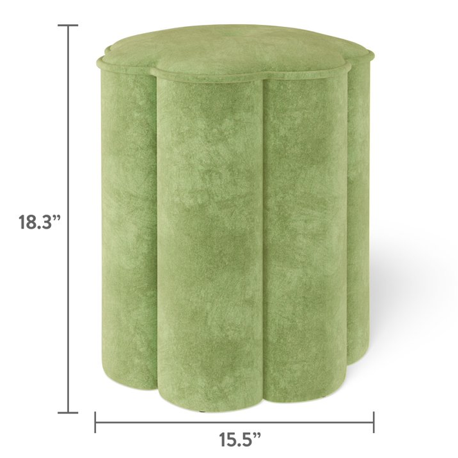 Mainstays Kids Flower Petal Ottoman - Green
