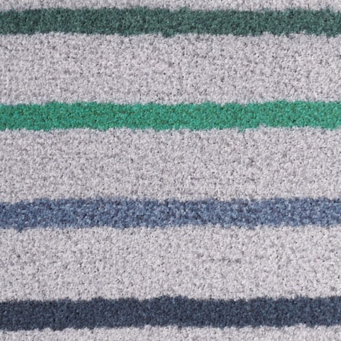 Mainstays Kids Washable Striped Area Rug, Blue and Green, 8 ft x 10 ft