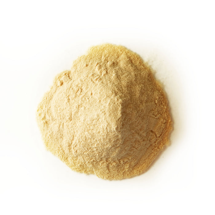 Closeup of light yellow powder