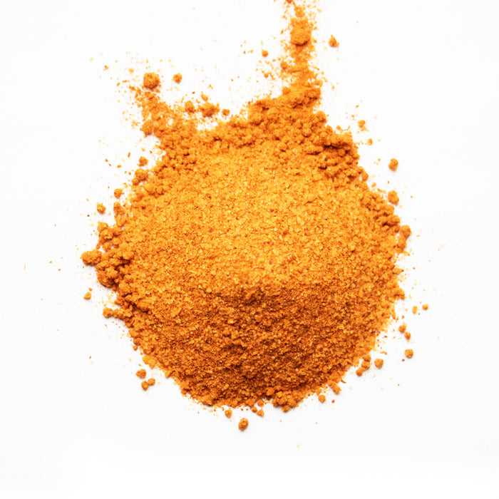 Closeup of bright orange-yellow granules