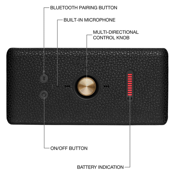 Marshall EMBERTON III Portable Bluetooth Speaker