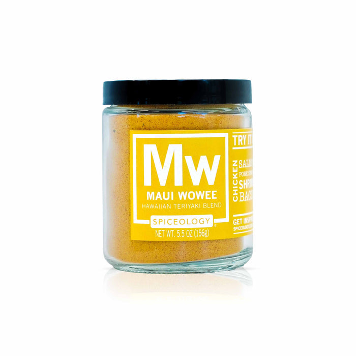 Spiceology Maui Wowee jar on a white background