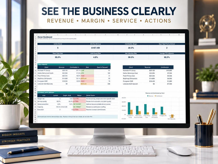 Medical Billing Business Dashboard Excel - product preview 2