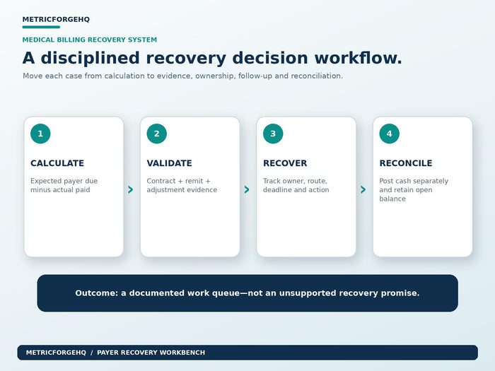 Medical Billing Underpayment Tracker Excel - product preview 3