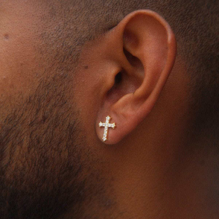 Micro Cross Stud Earrings - The GLD Shop