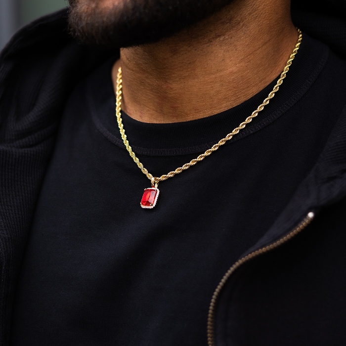 Micro Ruby Stone Pendant