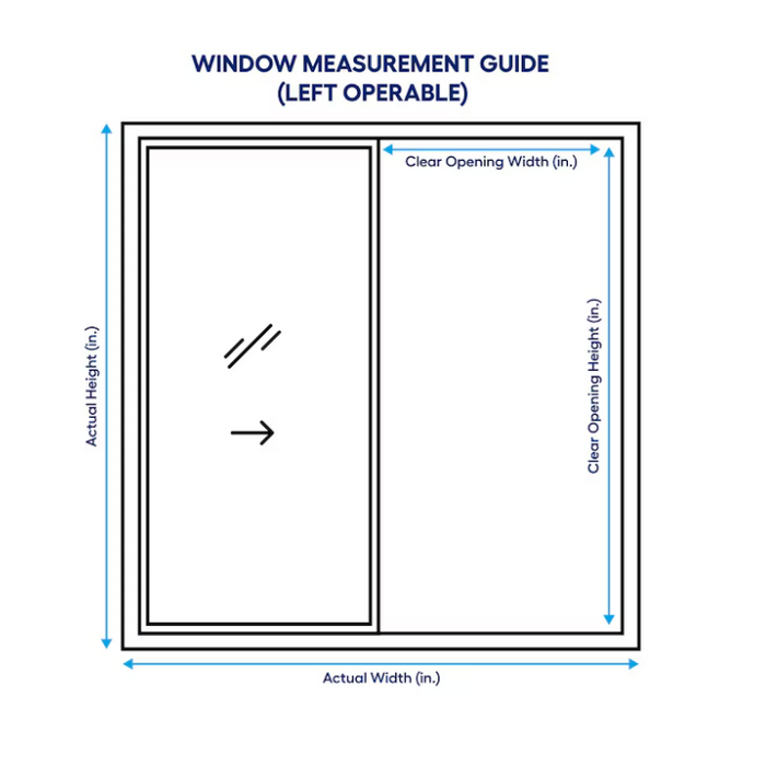 Milgard V300 54"x45" Trinsic Series Left-Handed Vinyl Sliding Window w/ Screen