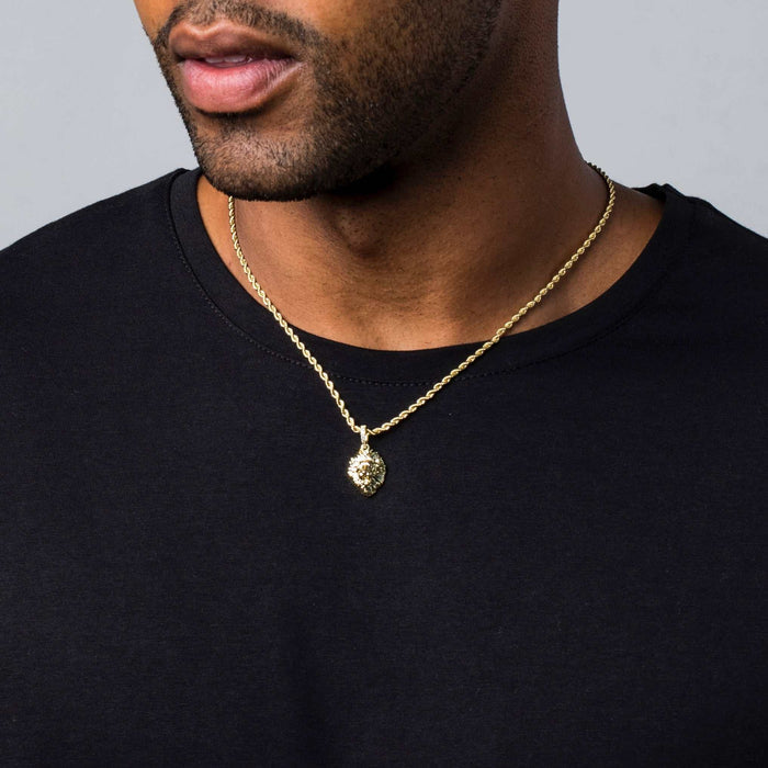 Mini Lion Pendant in Yellow Gold - The GLD Shop