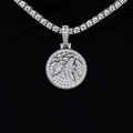 Minnesota Timberwolves Official NBA Micro Logo Pendant in White Gold