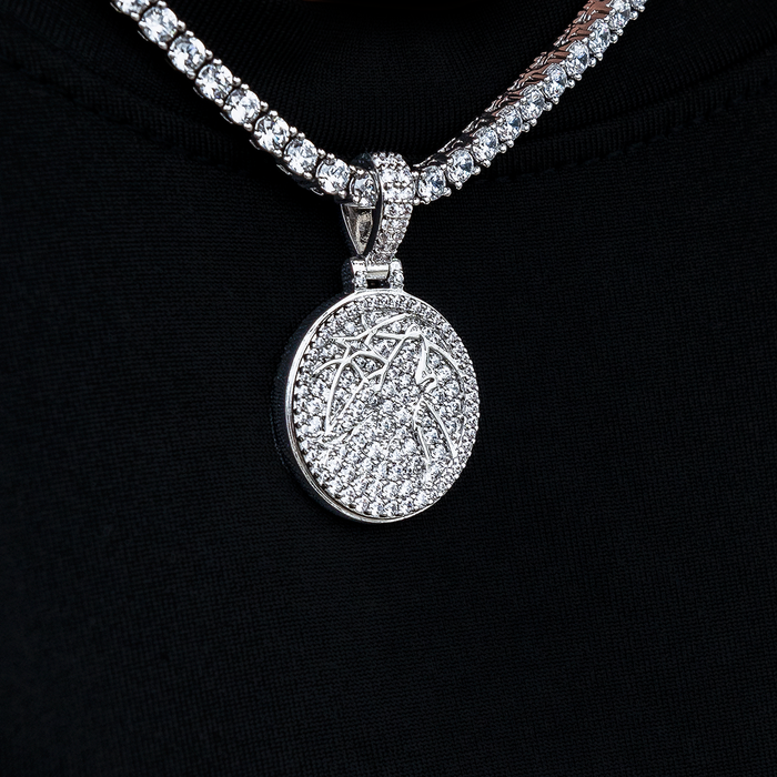 Minnesota Timberwolves Official NBA Micro Logo Pendant in White Gold