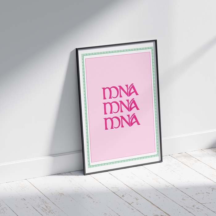 MNÁ Poster, Irish Womens Print - Gaeilge art. Women in Ireland