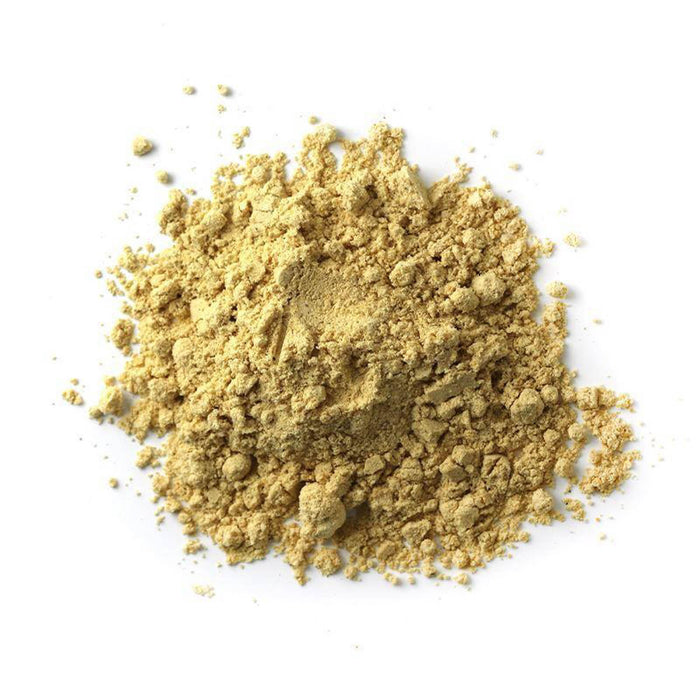 Closeup of light yellow powder