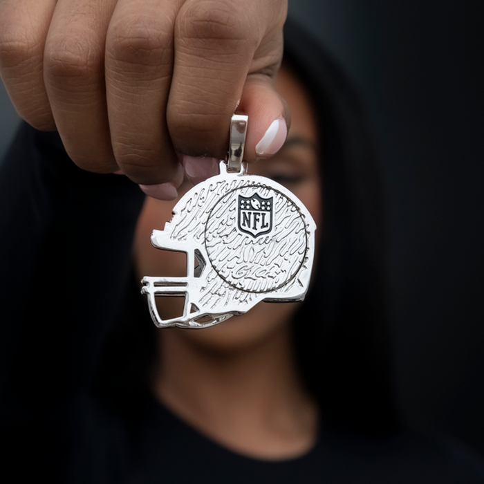 Official NFL 2025 Edition Detroit Lions Helmet Pendant