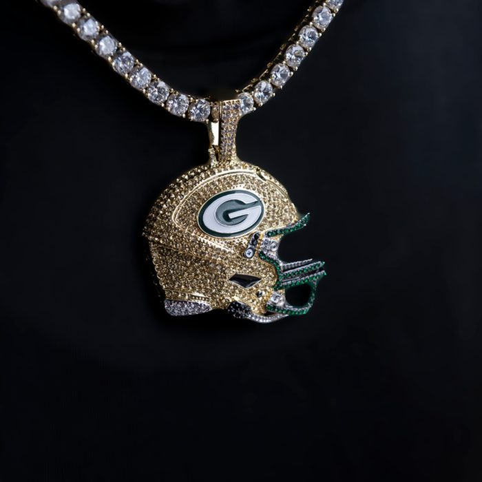 Official NFL 2025 Edition Green Bay Packers Helmet Pendant
