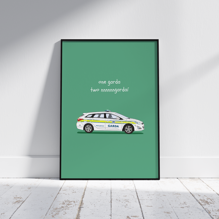 One Garda, Two nnnnGardaí Funny Irish Print