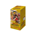 Bandai One Piece Kingdoms of Intrigue Booster-Box für Sammelkartenspiel, offene Verpackung mit mehreren Booster-Packs.