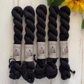 "Onyx" - Singles Fingering Mini Hand-Dyed Yarn