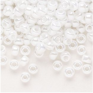 Opaque Ceylon White Pearl Miyuki Rocailles #6 - 25 gm