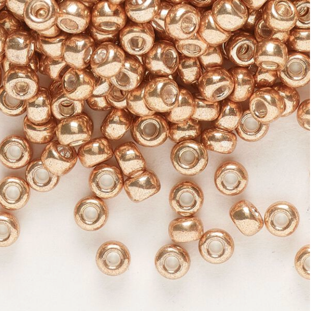 Opaque Galvanized Champagne Miyuki Rocailles #6 - 25 gm