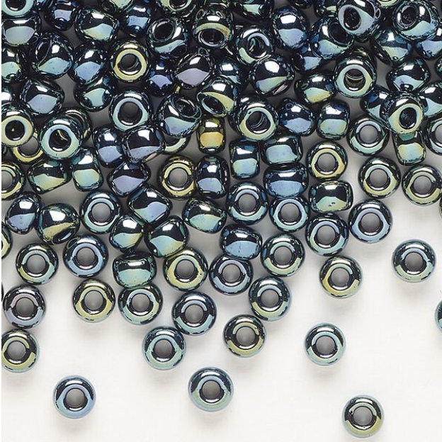 Opaque Iris Gunmetal Miyuki Rocailles #6 - 25 gm