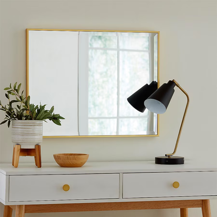 Origin 21 22-in W x 28.0-in H Rectangle Gold Framed Wall Mirror